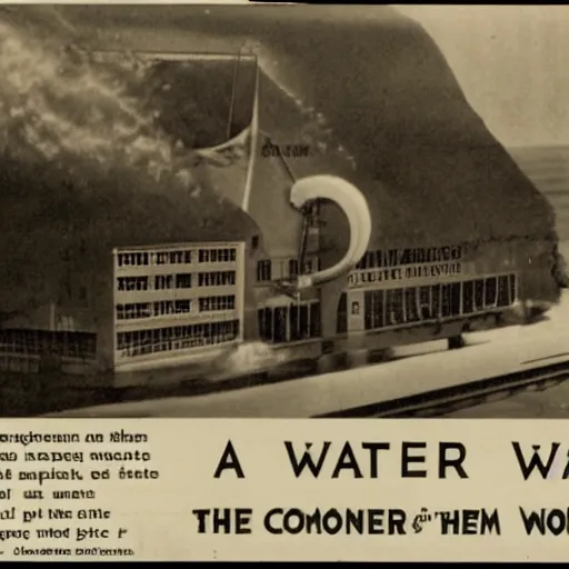 Prompt: a 1 9 3 0 s commercial about water