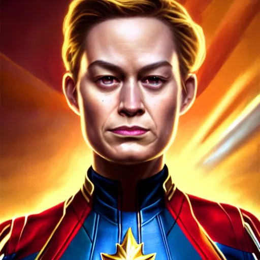 Image similar to portrait painting of captain marvel as a skrull shapeshifter, ultra realistic, concept art, intricate details, eerie, highly detailed, photorealistic, octane render, 8 k, unreal engine. art by artgerm and greg rutkowski and charlie bowater and magali villeneuve and alphonse mucha