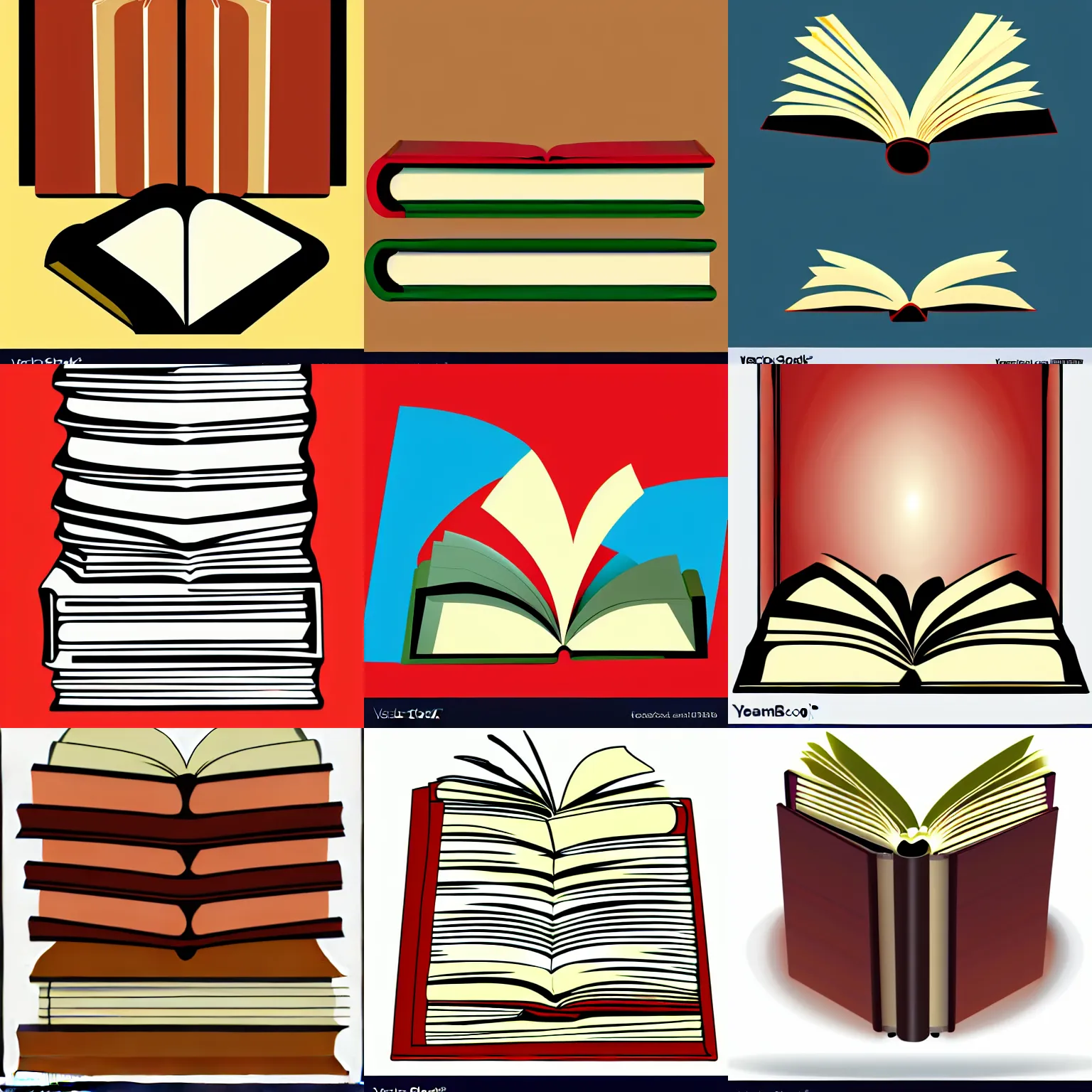 Prompt: A book, vector image