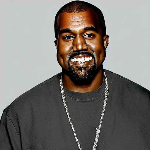 Image similar to Kanye West smiling and giving a thumbs up for a 1990s sitcom tv show, Studio Photograph, portrait C 12.0