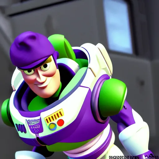 Image similar to Buzz Lightyear in Call of Duty Black ops, highly detailed, high quality, HD, 4k, 8k, Canon 300mm, professional photographer, 40mp, lifelike, top-rated, award winning, realistic, sharp, no blur, edited, corrected, trending