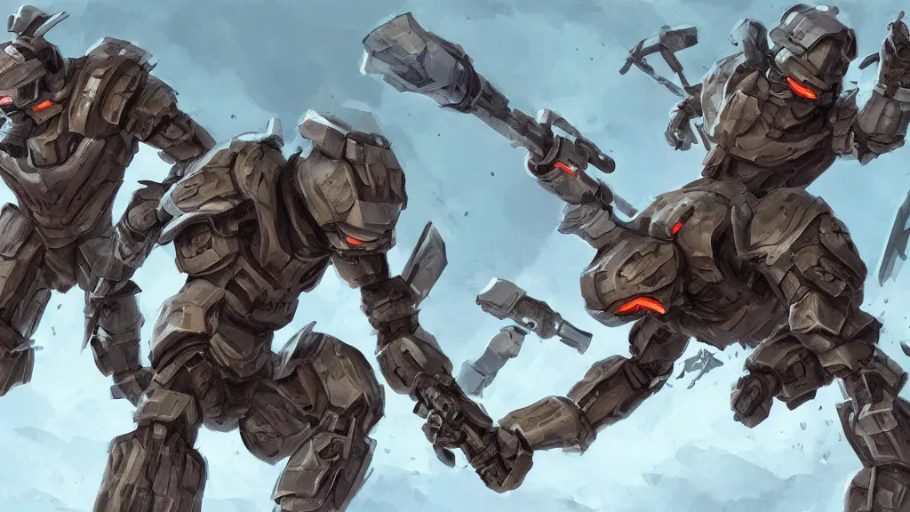 Image similar to two futuristic soldiers fighting giant bugs, concept art