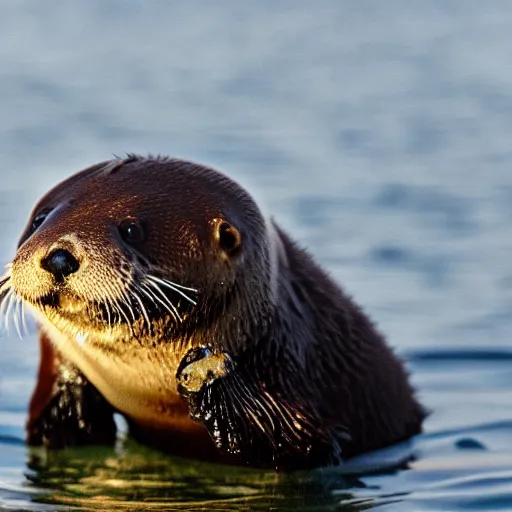 Prompt: a Sea-otter-Tardigrade-hybrid, award-winning-photograph, beautiful daylight, crystal-clear-focus, sharp-lens, amazing photography