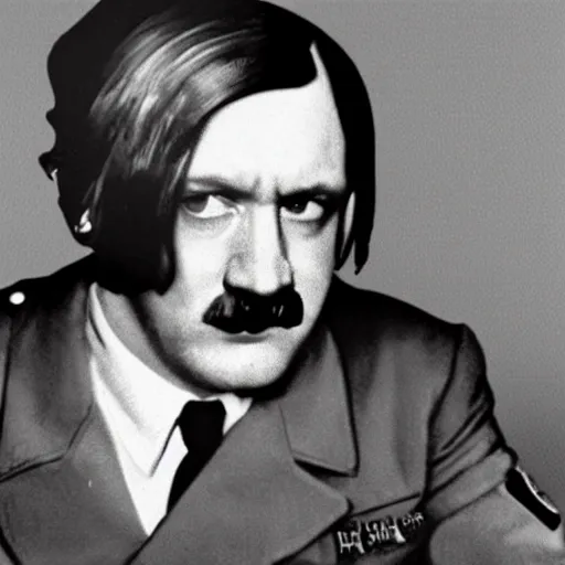 Prompt: Hitler as a 1990s rock star