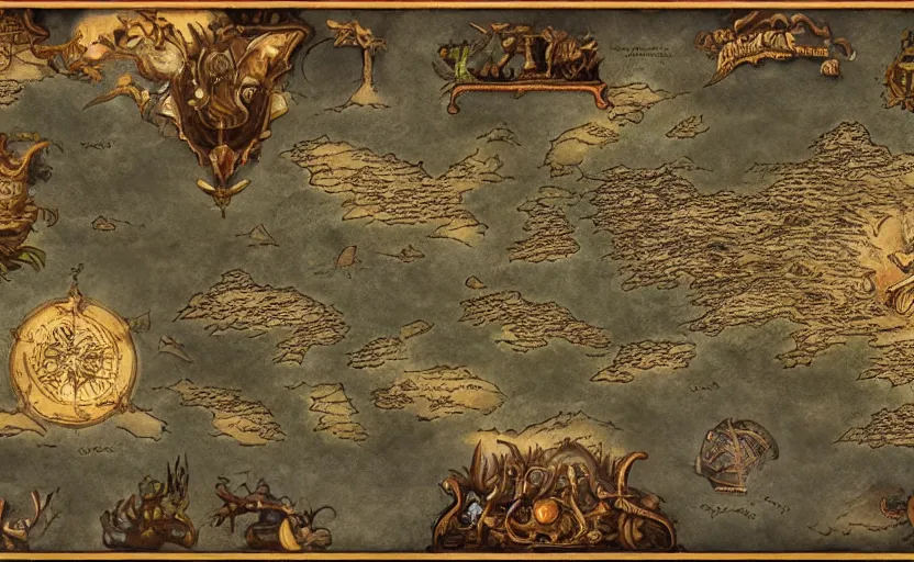 Image similar to fantasy world map,