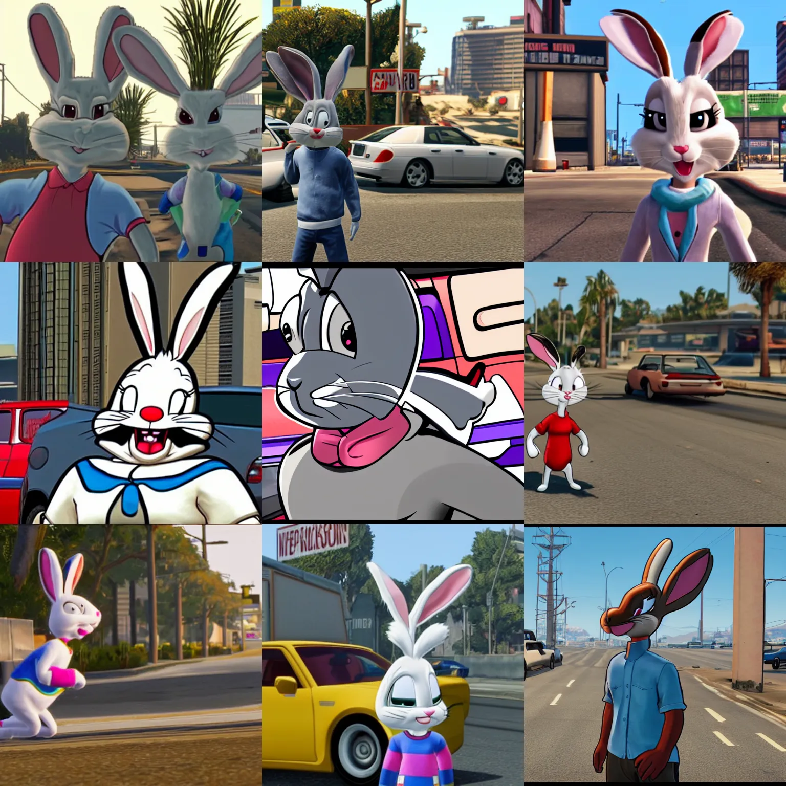 Prompt: buggs bunny in gta