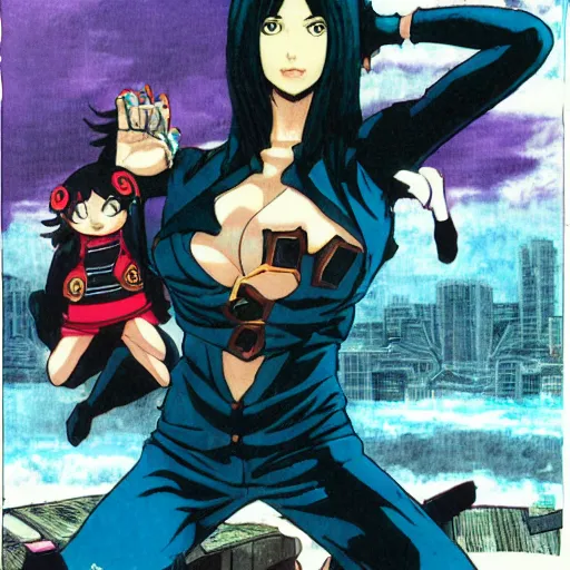 Image similar to nico robin is a cyborg by satoshi kon