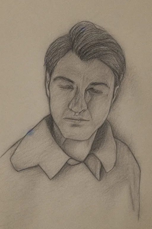 Image similar to notebook pencil drawing of a man