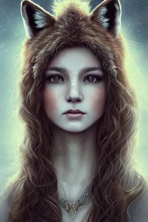 Prompt: majestic and regal portrait of a beautiful young female fox girl!!, intricate, animal ears, epic, elegant, menacing, fantasy, highly detailed, digital painting, hard focus, beautiful volumetric lighting, epic light, ultra detailed, souls, smoke, by leesha hannigan, ross tran, thierry doizon, kai carpenter, ignacio fernandez rios