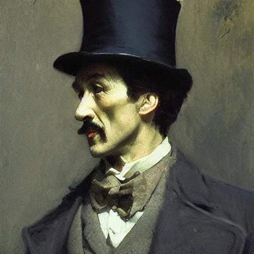 Image similar to Sherlock Holmes by Ilya Repin