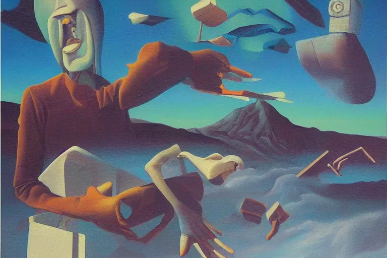 Image similar to boards of canada, surrealism, elegant oil painting, highly detailed