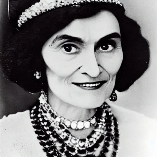 Prompt: coco chanel as coconut