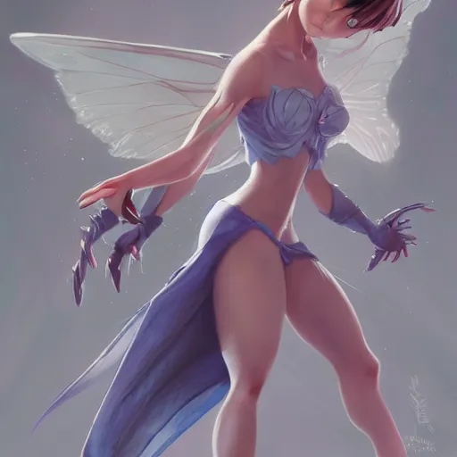 Prompt: an air fairy with air wings, confident, highly detailed, digital painting, trending on artstation, concept art, sharp focus, high detail, illustration, anime, disney artist, sharp focus, ghibli studio, art by ross draws and stanley artgerm, 8 k