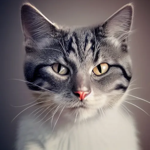 Image similar to a smiling cat, art photography style, trending on artstation, lovely and cute, fantasy art, 8 k resolution, cynical realism, computer art, conceptual art