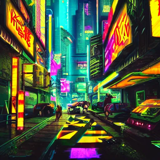 Prompt: anything you like, cyberpunk, neon