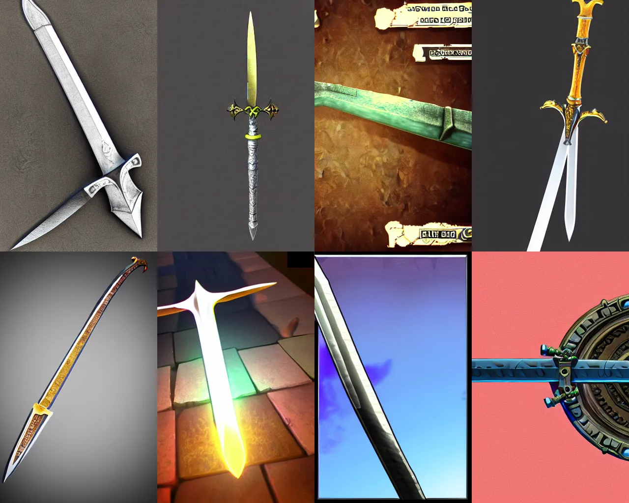 Prompt: sword, 3d game art