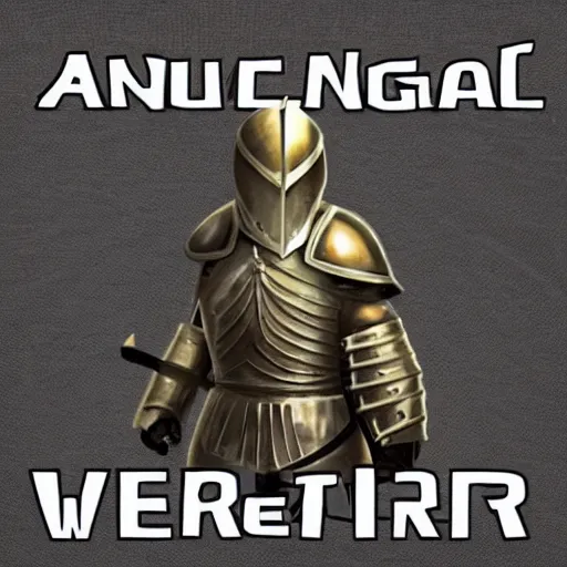 Image similar to a knight called keyboard warrior