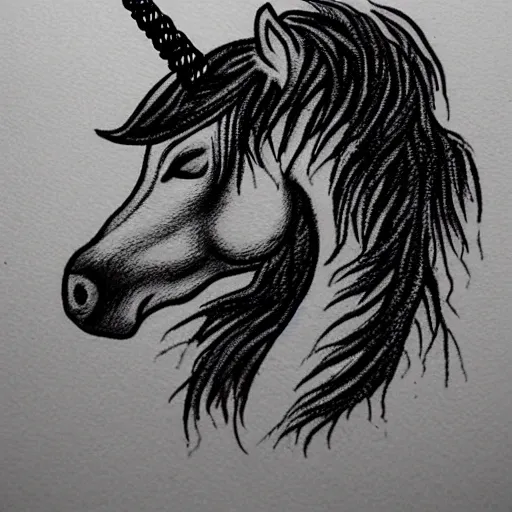 Image similar to unicorn, drawn with dots, art, minimalist, simple,