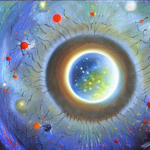 Image similar to The Higgs Boson, a detailed painting by Wojciech Siudmak