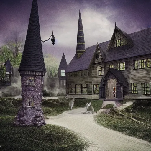 Image similar to a witch, realistic renderings of fantastic scenes