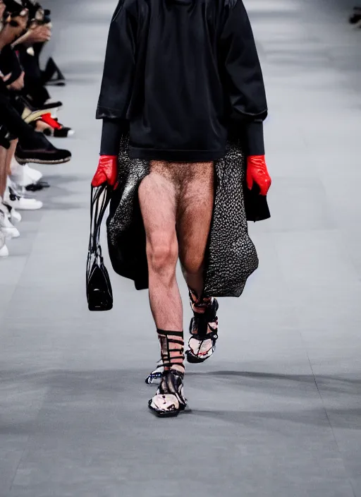 Image similar to hyperrealistic and heavy detailed balenciaga runway show of hellraiser, leica sl 2 5 0 mm, vivid color, high quality, high textured, real life