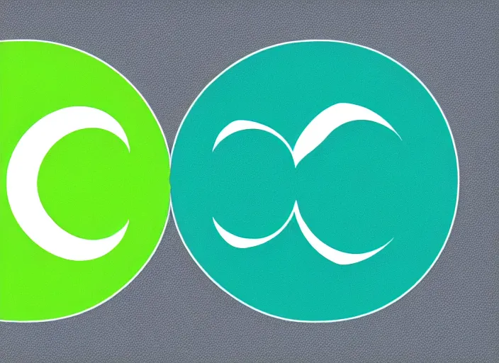 Image similar to A green and blue yin-yang logo