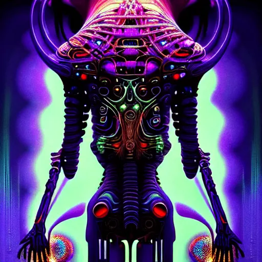 Prompt: extremely psychedelic beautiful brutalist cyborg organism infected by night. intricate, elegant, highly detailed, extremely lifelike photorealistic digital painting, artstation. steichen, gaston bussiere, tom bagshaw, brutalist cyberpunk alphonse mucha, geiger. elegant minimalism. anatomically correct. sharp focus. black. surreal lush cosmic hallucination