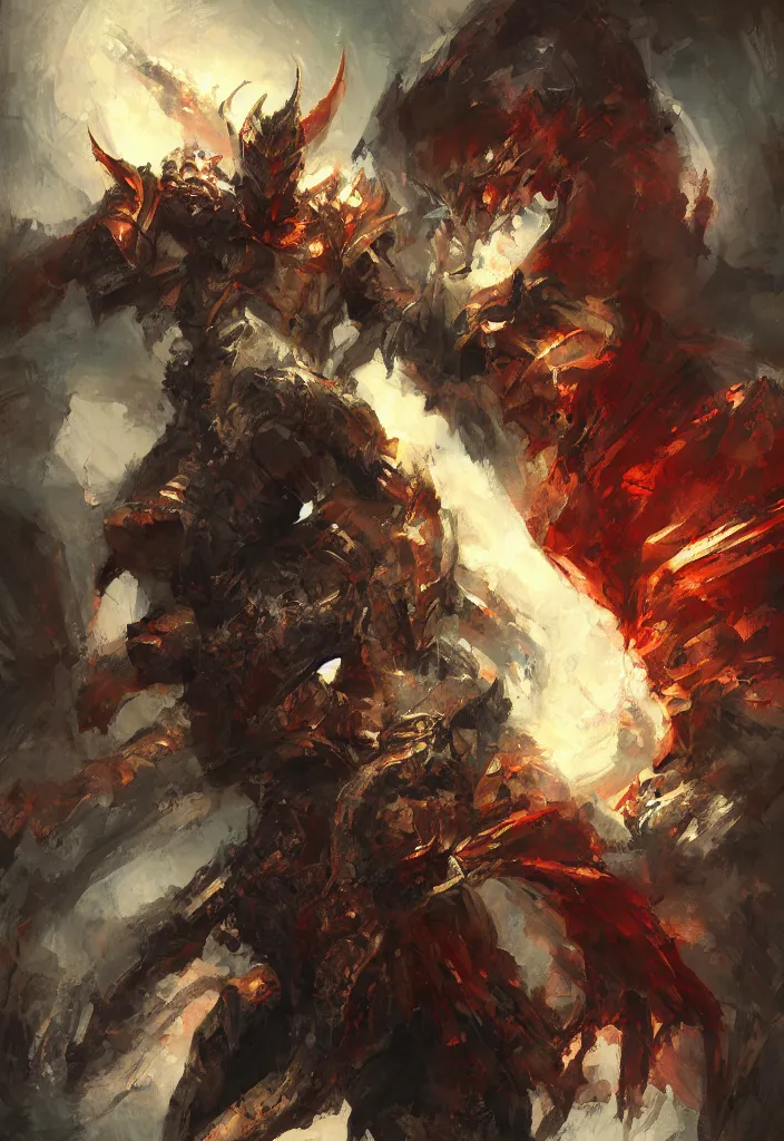 Image similar to dragon knight, painting, by greg ruthowski, yoshikata amano, craig mullins, alphonse murac, collaborative artwork, beautifully drawn, heavily detailed