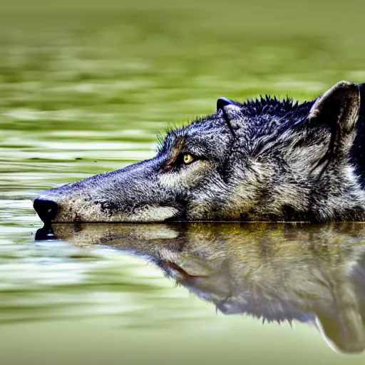 Image similar to a wolf crocodile!!! hybrid! bold natural colors, masterpiece, trending on artstation, photograph, national geographic, wildlife photographer of the year