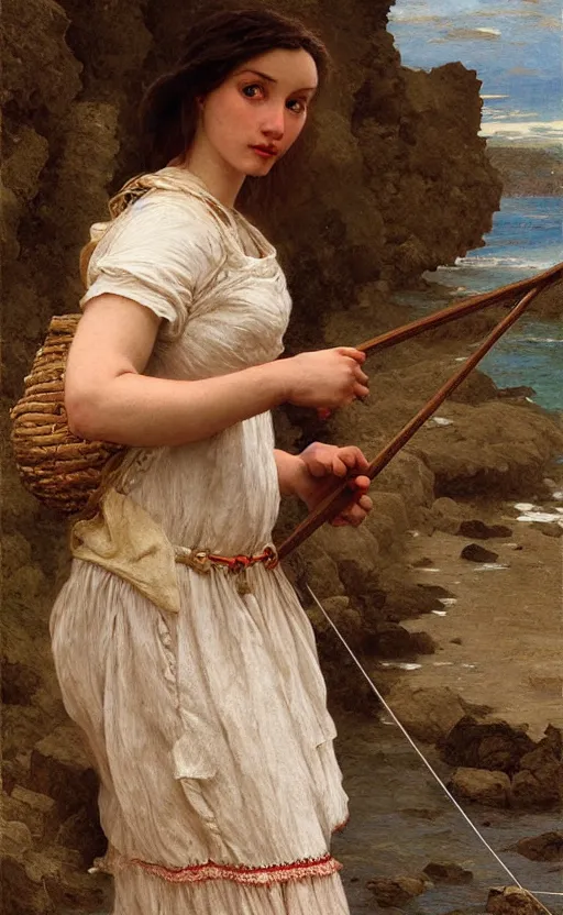 Prompt: fisherwoman emma dumont, traditional corsican, intricate, highly detailed, artstation, illustration, jurgens, rutkowski, bouguereau, lipking, ferri