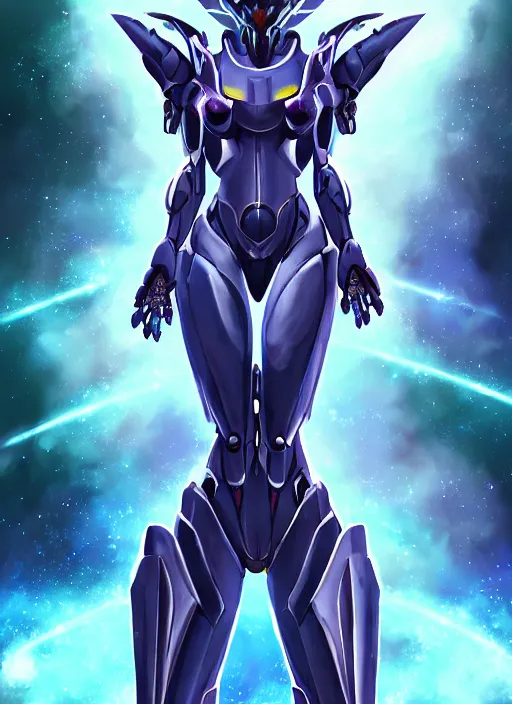 Image similar to cinematic goddess shot, cosmic sized perfectly proportioned stunning beautiful hot anthropomorphic robot mecha female dragon, in space, nebula background, larger than galaxies, holding galaxy, sharp claws, sleek silver armor, epic proportions, epic size, epic scale, digital art, furry art, macro art, dragon art, giantess art, warframe fanart, furaffinity, deviantart