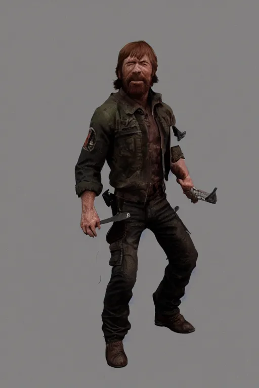 Image similar to Chuck Norris, concept art, artstation, octane, 3D render