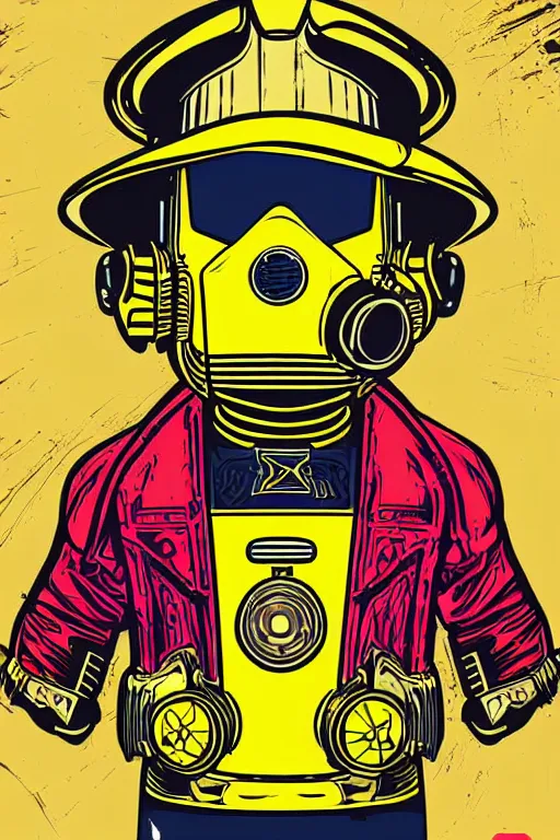 Image similar to fallout 7 6 retro futurist illustration art by butcher billy, sticker, colorful, illustration, highly detailed, simple, smooth and clean vector curves, no jagged lines, vector art, smooth andy warhol style