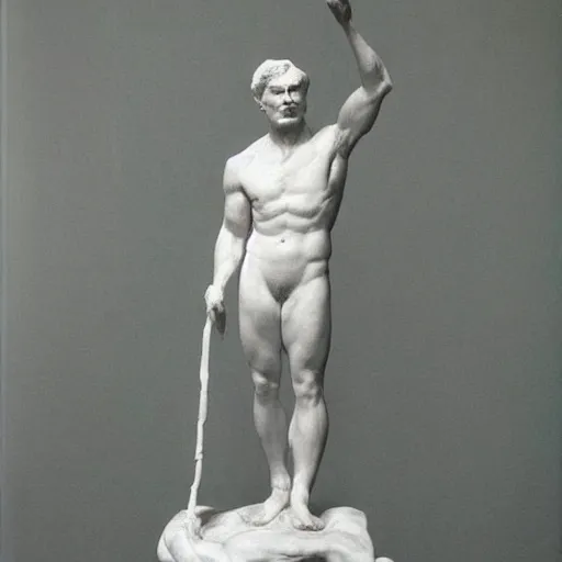 Prompt: conan o'brien, by auguste rodin, marble