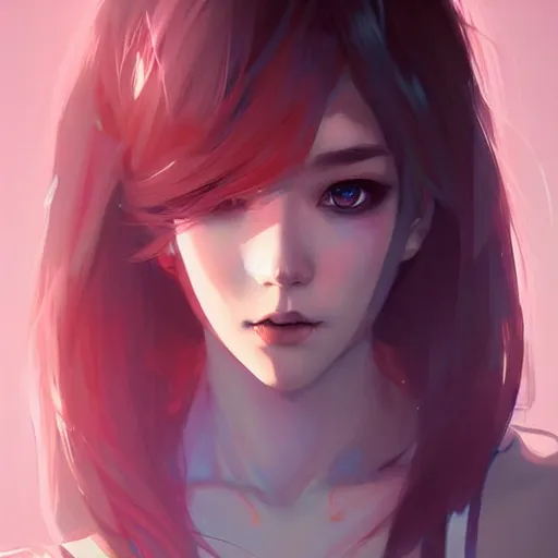 Image similar to a beautiful model in crop top, by guweiz and wlop and ilya kuvshinov and artgerm, symmetrical eyes, aesthetic, gorgeous, stunning, alluring, attractive, artstation, deviantart, pinterest, digital art