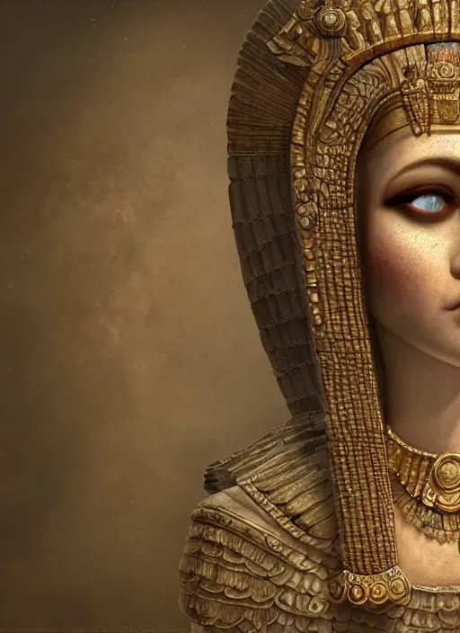 Image similar to highly detailed closeup portrait of cleopatra's palace, unreal engine, nicoletta ceccoli, mark ryden, earl norem, lostfish, global illumination, detailed and intricate environment