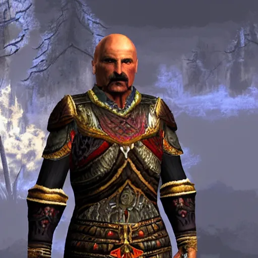 Image similar to Alexander Lukashenko in Balmora in Elder Scrolls III: Morrowind, 2002 Morrowind graphics