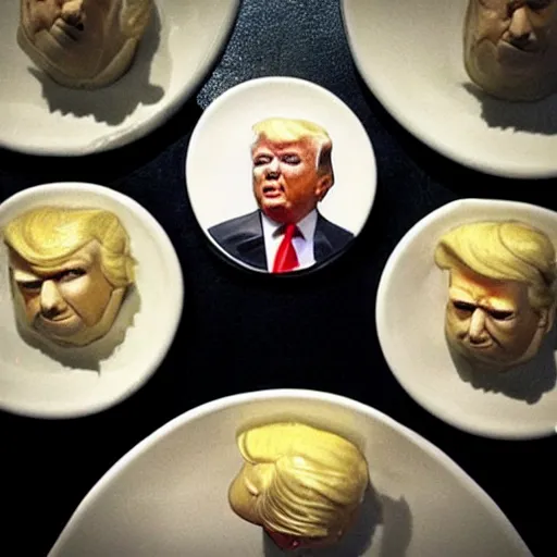 Prompt: “Donald trump made out of melting butter”