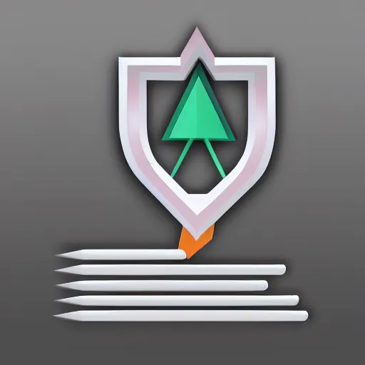 Prompt: arrow 3 d app icon material design