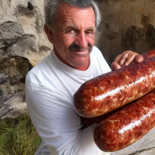 Prompt: a man and his italian sausage,highly detailed