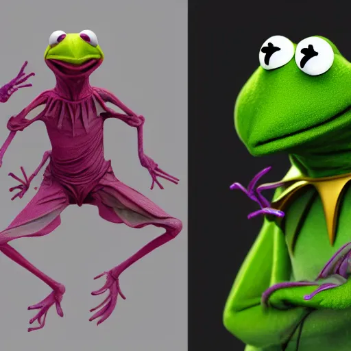 Prompt: Kermit the Frog is Thanos hyperdetailed, artstation, cgsociety, 8k