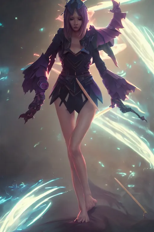 Prompt: beautiful dark magician girl with a full body by Greg Rutkowski, Sung Choi, Mitchell Mohrhauser, Maciej Kuciara, Johnson Ting, Maxim Verehin, Peter Konig, final fantasy , mythical, 8k photorealistic, cinematic lighting, HD, high details, atmospheric,