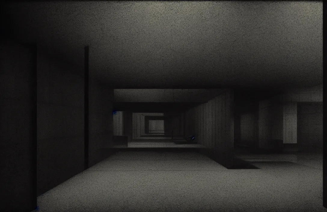 Image similar to line density is used for rendering light and shadow. intact flawless ambrotype from 4 k criterion collection remastered cinematography gory horror film, ominous lighting, evil theme wow photo realistic postprocessing implied lines building by mies van der rohe render by christopher soukup