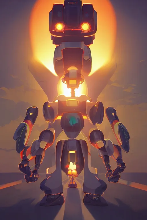 Image similar to metabots medabots medarotto medarot robot minimalist comics, behance hd by jesper ejsing, by rhads, makoto shinkai and lois van baarle, ilya kuvshinov, rossdraws global illumination ray tracing hdr radiating a glowing aura