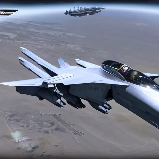 Image similar to star citizen, super hornet