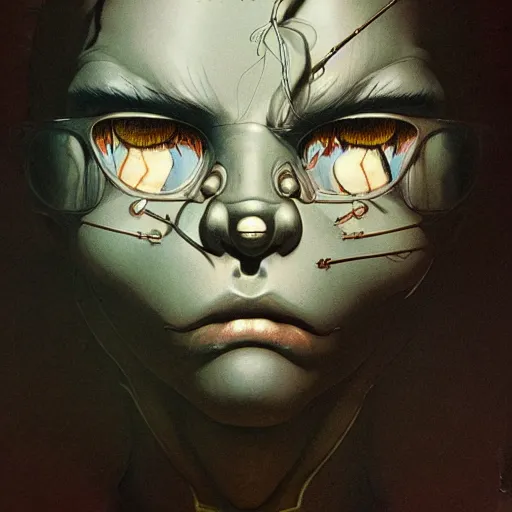 Image similar to citizen portrait soft light painted by james jean and katsuhiro otomo and erik jones, inspired by tribal blacksad, smooth face feature, intricate oil painting, high detail illustration, sharp high detail, manga and anime 1 9 9 9