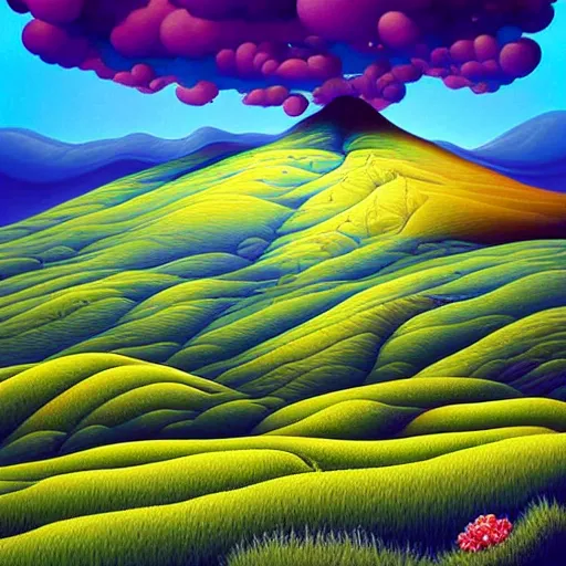 Image similar to a vivid landscape, an ultrafine detailed painting by rafal olbinski, skeuomorphic, a simple vector based illustration, pop surrealism, airbrush art, minimalist, very detailed, behance contest winner, by ross tran, detailed painting, artgerm