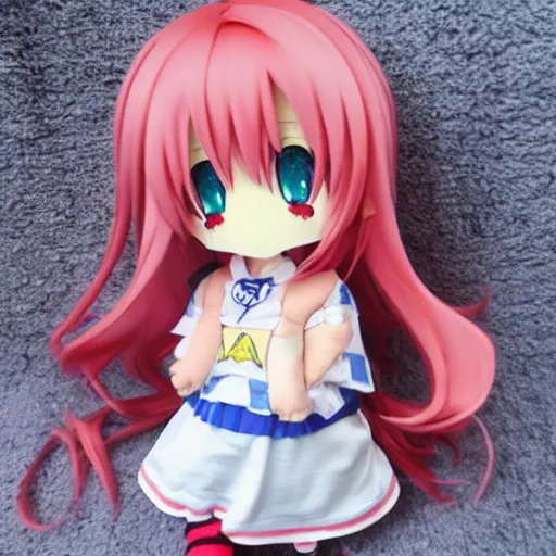 Image similar to cute fumo plush of an adorable childhood friend, chibi anime girl