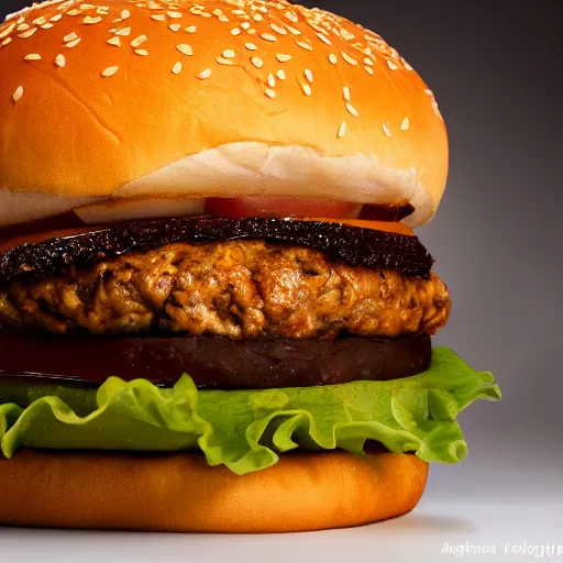 Image similar to a delicious cheeseburger, advertisement shot, studio lighting, detailed,