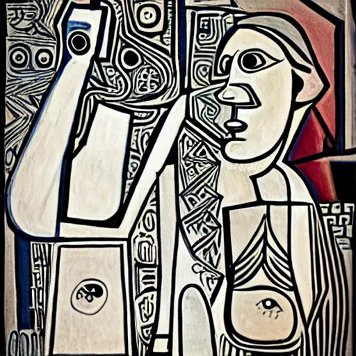 Prompt: geekatplay. Picasso style